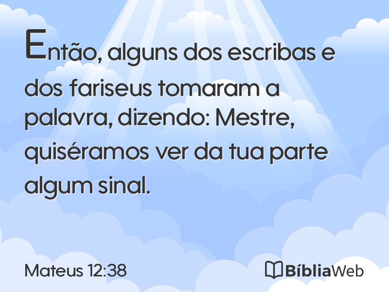 Mateus 12:38 em imagem para compartilhar