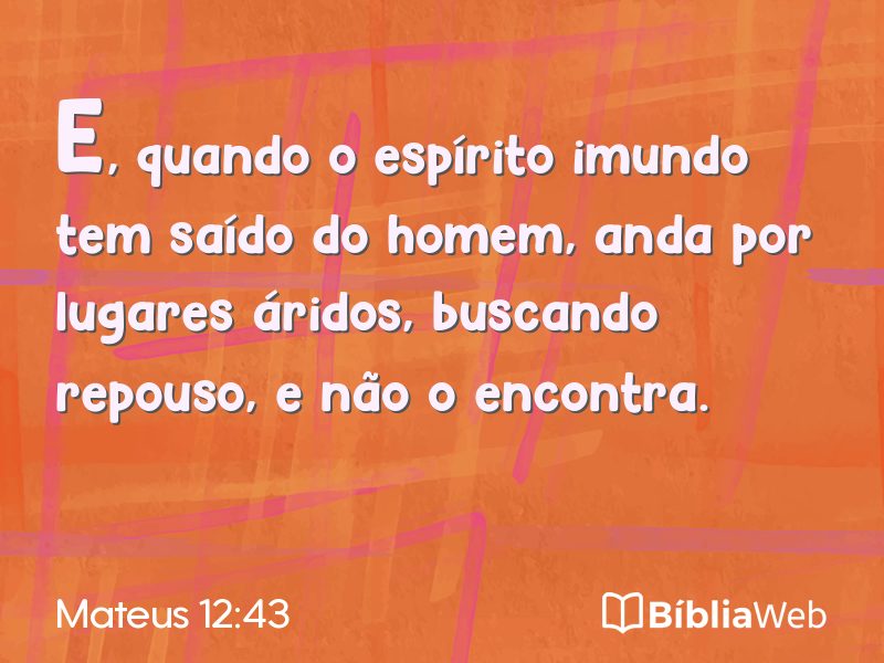 Mateus 12:43 em imagem para compartilhar