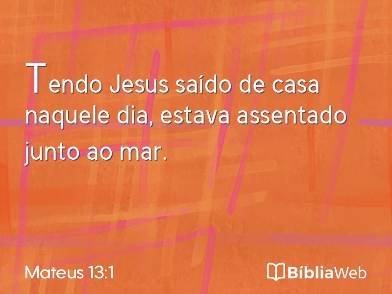 Mateus 13:1 em imagem para compartilhar