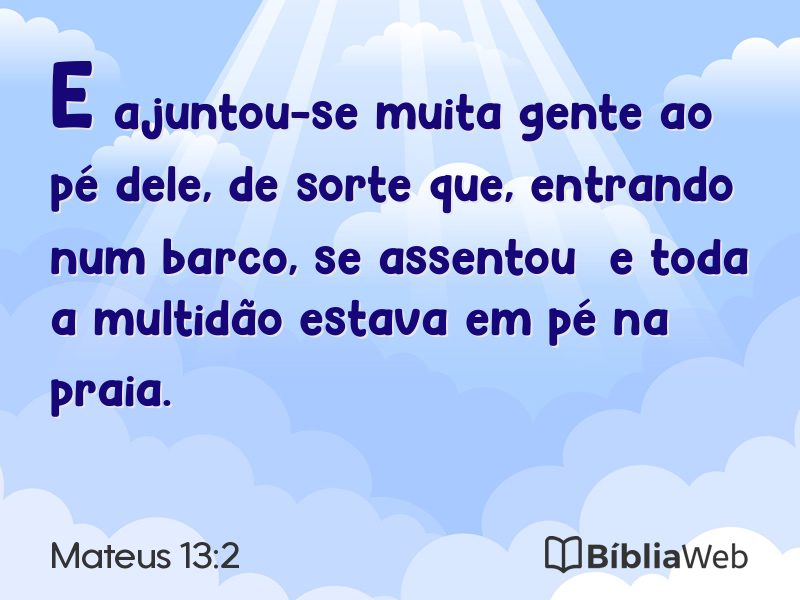 Mateus 13:2 em imagem para compartilhar