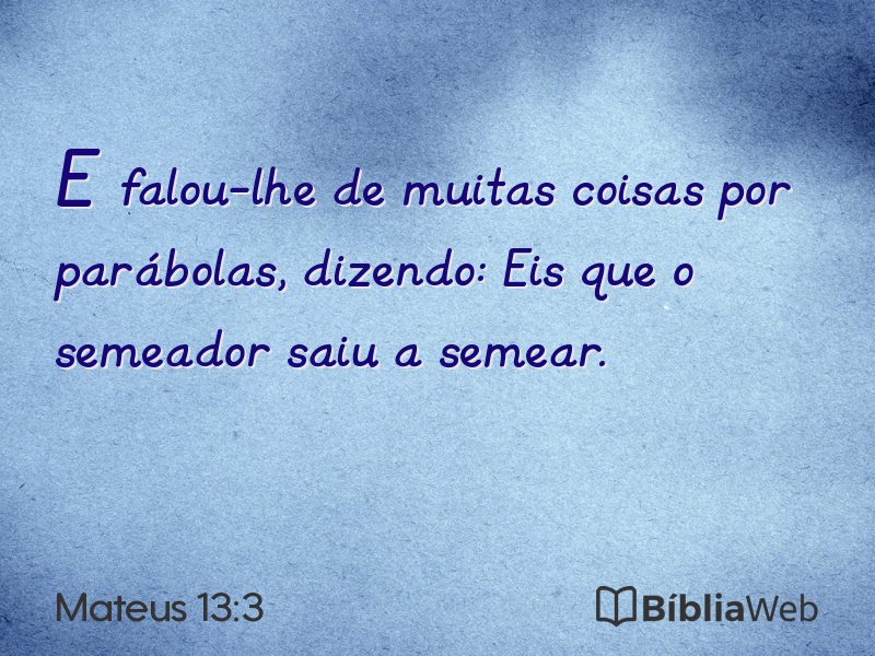 Mateus 13:3 em imagem para compartilhar