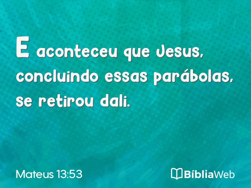Mateus 13:53 em imagem para compartilhar