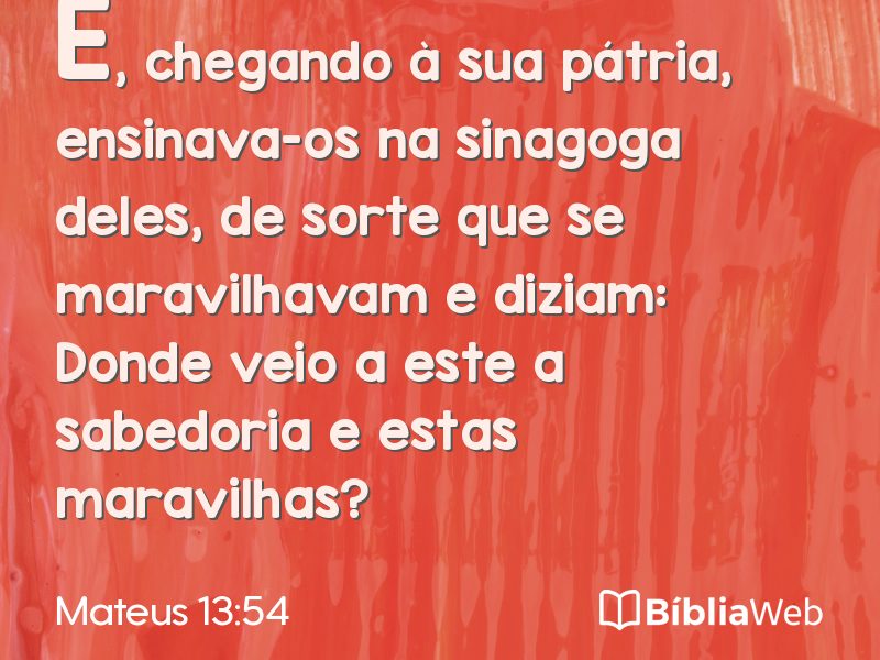 Mateus 13:54 em imagem para compartilhar