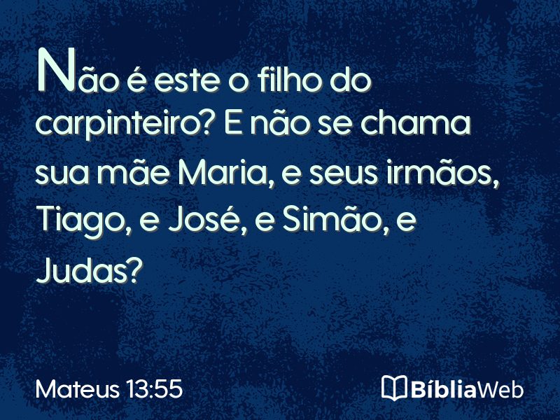 Mateus 13:55 em imagem para compartilhar