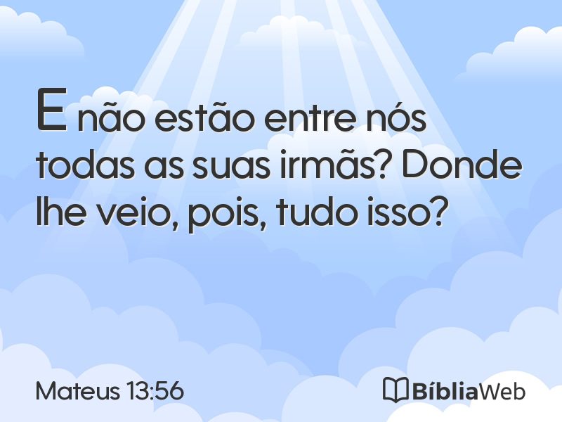 Mateus 13:56 em imagem para compartilhar