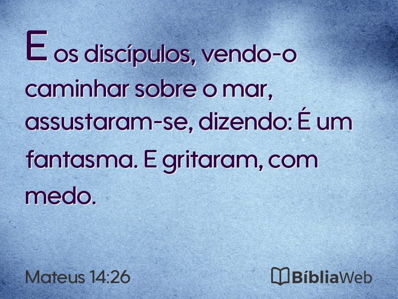 Mateus 14:26 em imagem para compartilhar
