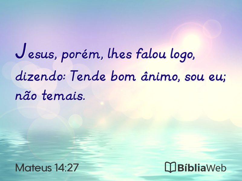 Mateus 14:27 em imagem para compartilhar