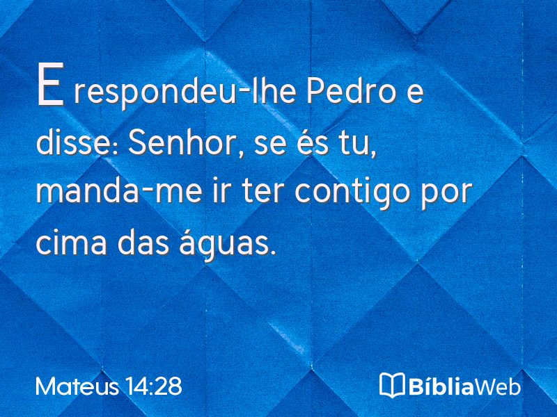 Mateus 14:28 em imagem para compartilhar