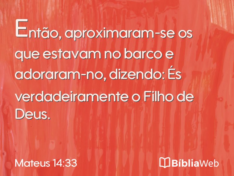 Mateus 14:33 em imagem para compartilhar