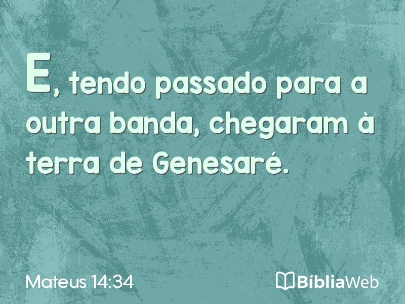 Mateus 14:34 em imagem para compartilhar