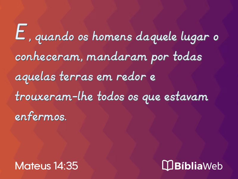 Mateus 14:35 em imagem para compartilhar