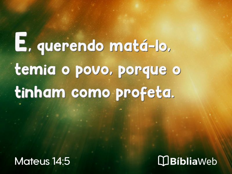 Mateus 14:5 em imagem para compartilhar