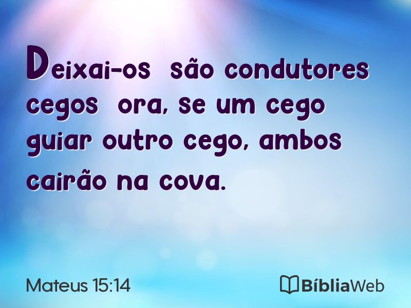 Mateus 15:14 em imagem para compartilhar