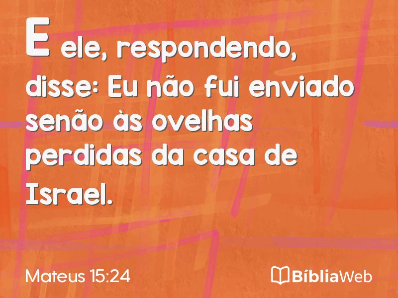 Mateus 15:24 em imagem para compartilhar