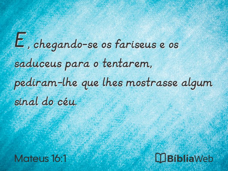 Mateus 16:1 em imagem para compartilhar
