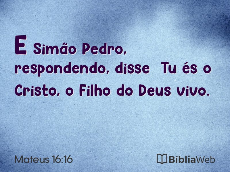 Mateus 16:16 em imagem para compartilhar