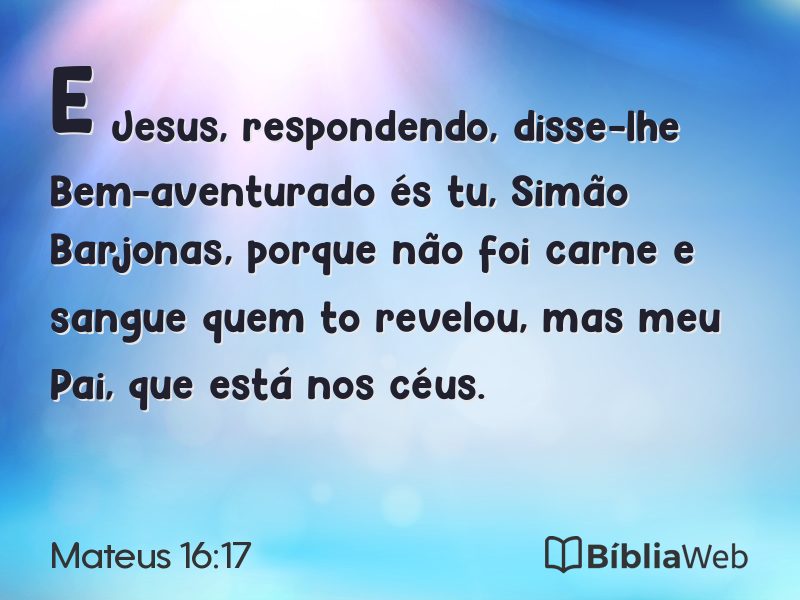 Mateus 16:17 em imagem para compartilhar