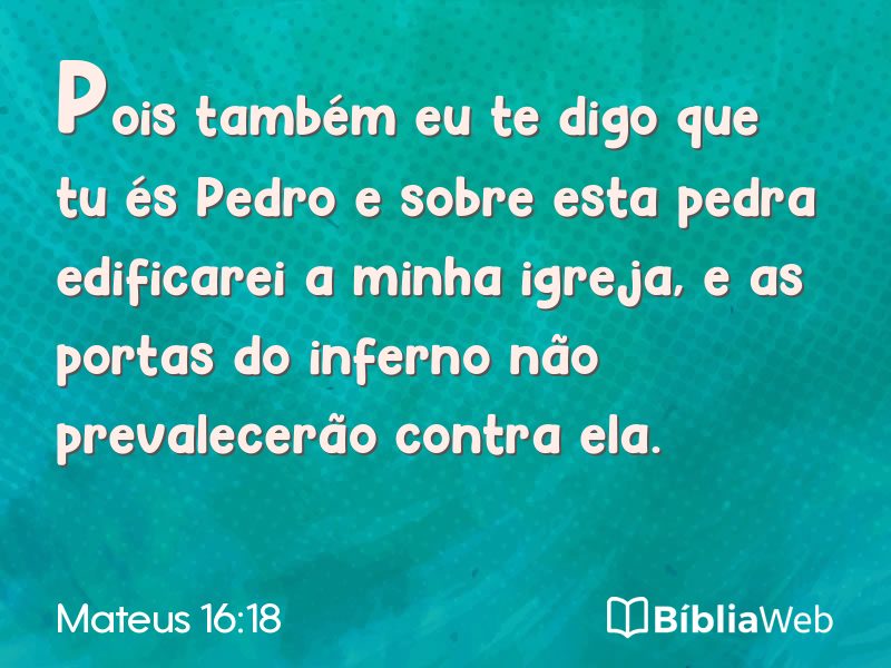 Mateus 16:18 em imagem para compartilhar
