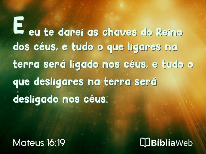 Mateus 16:19 em imagem para compartilhar