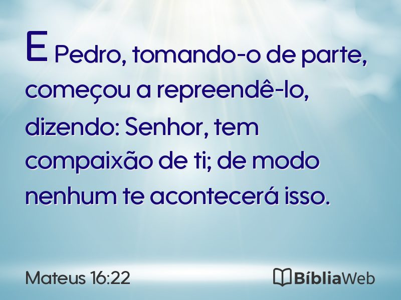 Mateus 16:22 em imagem para compartilhar
