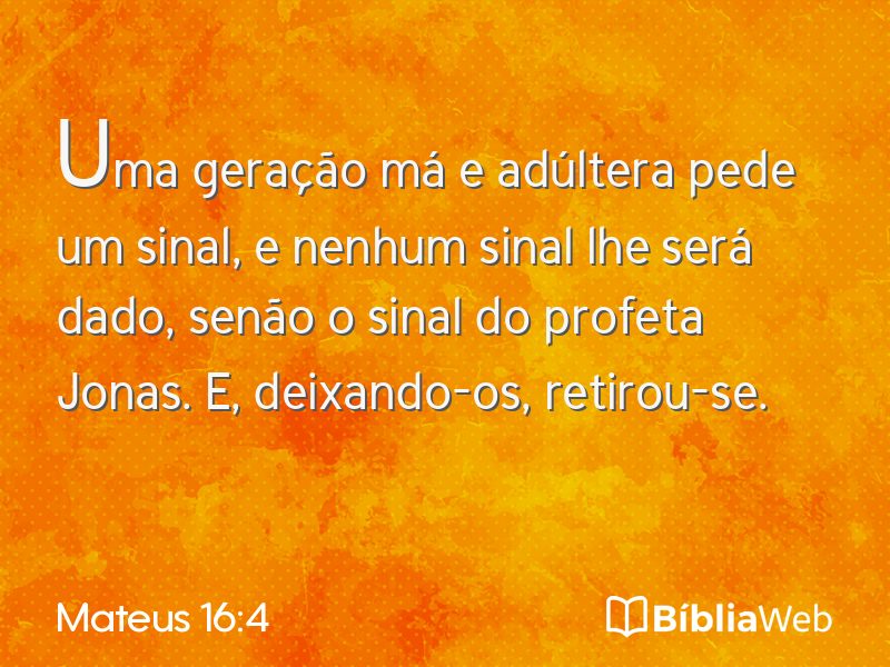Mateus 16:4 em imagem para compartilhar