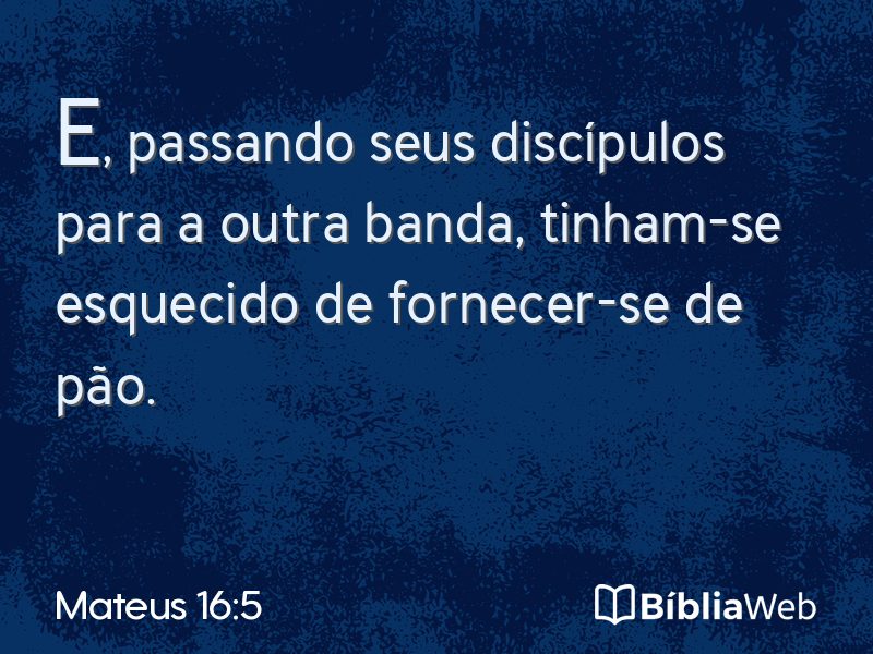 Mateus 16:5 em imagem para compartilhar