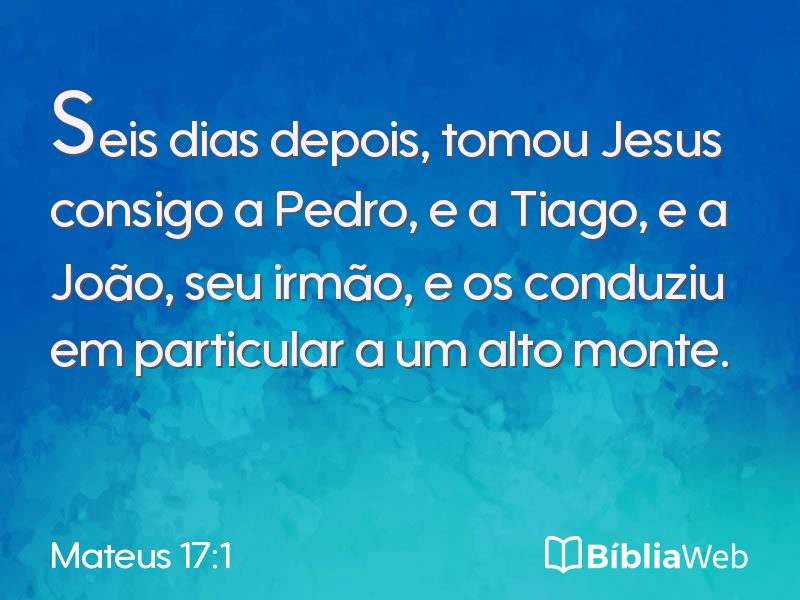 Mateus 17:1 em imagem para compartilhar