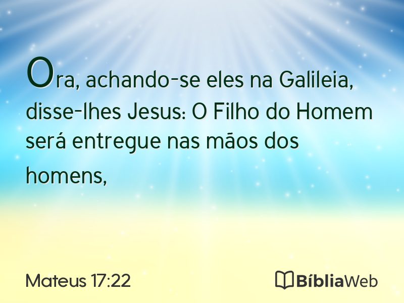 Mateus 17:22 em imagem para compartilhar