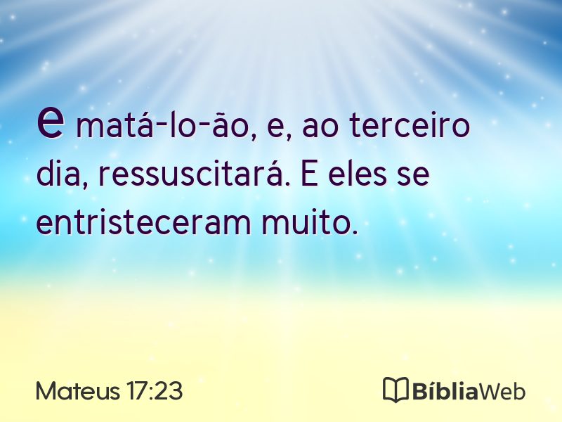 Mateus 17:23 em imagem para compartilhar