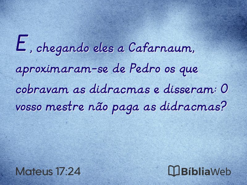 Mateus 17:24 em imagem para compartilhar