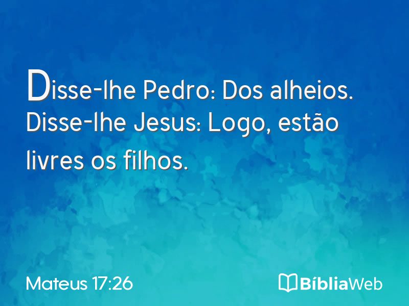 Mateus 17:26 em imagem para compartilhar