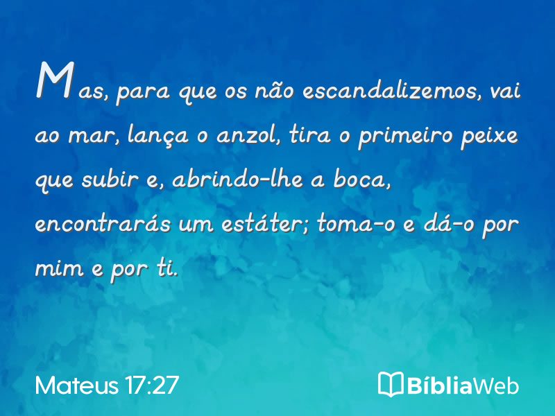 Mateus 17:27 em imagem para compartilhar