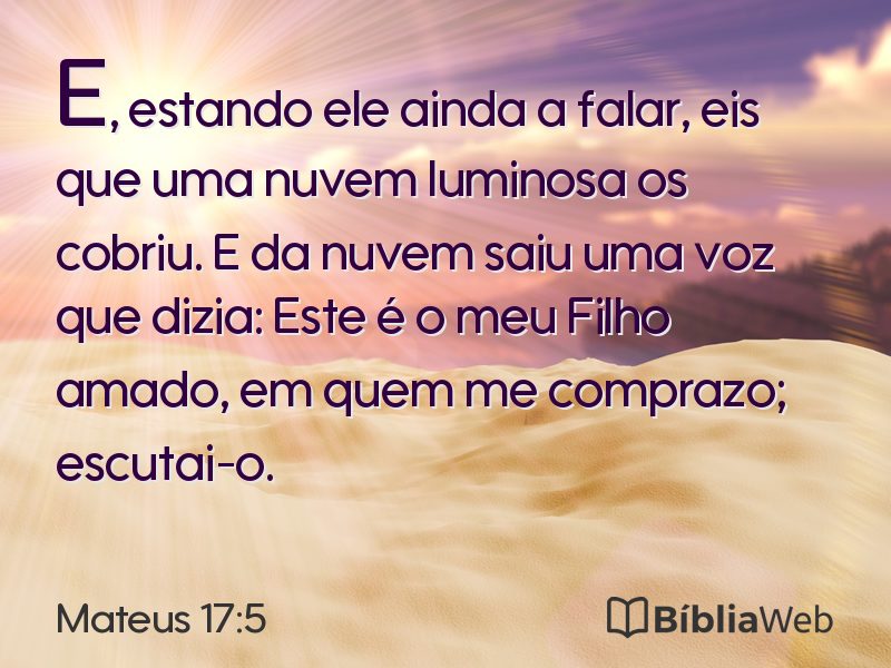 Mateus 17:5 em imagem para compartilhar