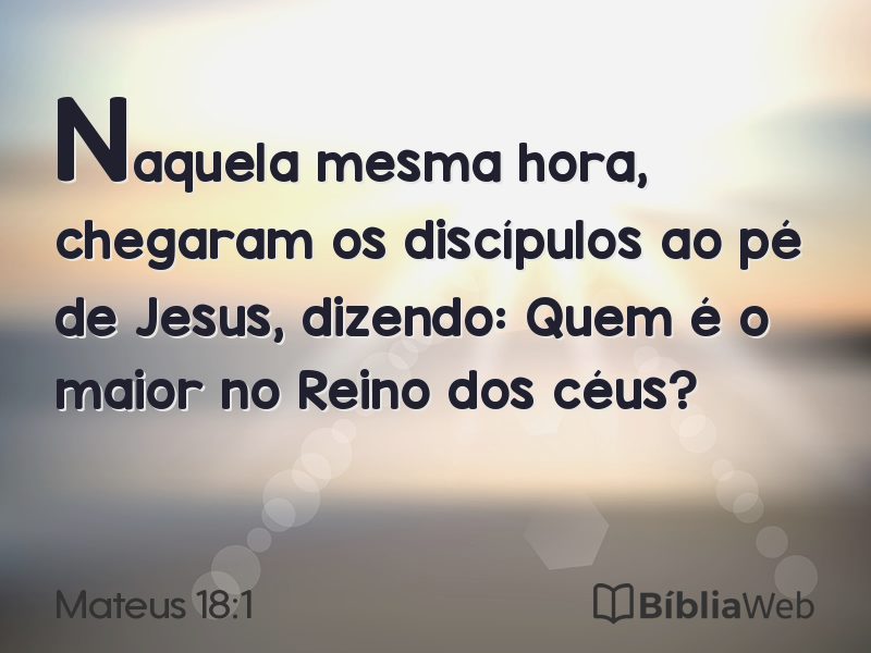 Mateus 18:1 em imagem para compartilhar