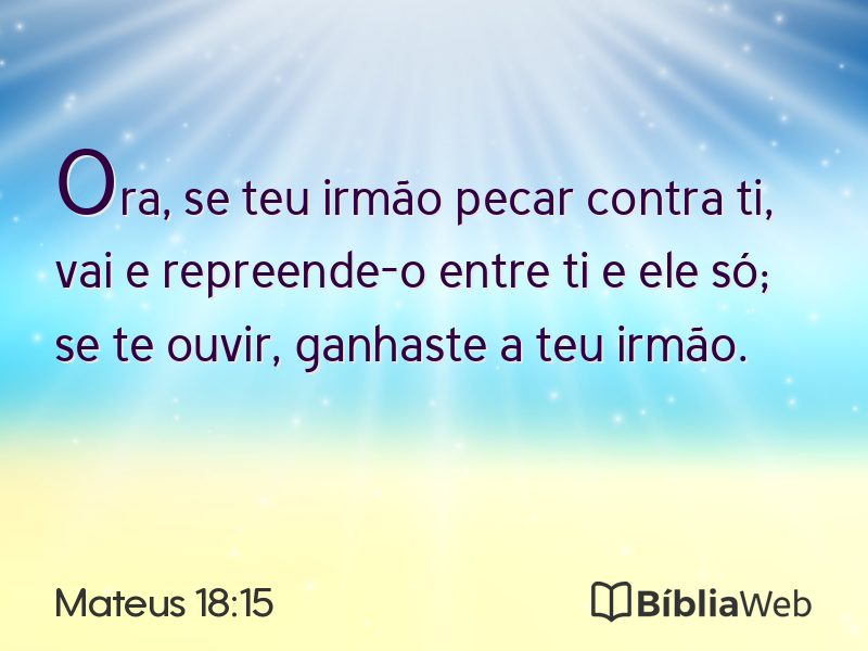 Mateus 18:15 em imagem para compartilhar