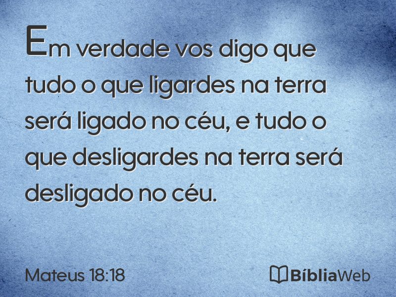 Mateus 18:18 em imagem para compartilhar