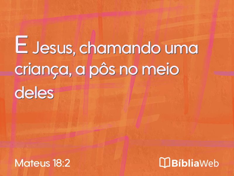 Mateus 18:2 em imagem para compartilhar