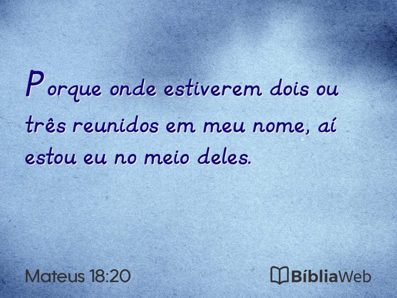 Mateus 18:20 em imagem para compartilhar