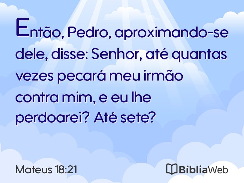 Mateus 18:21 em imagem para compartilhar