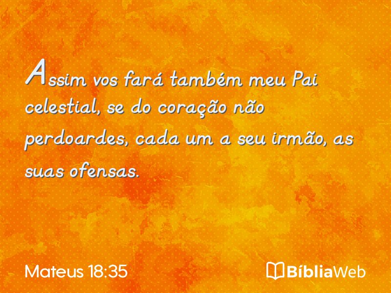 Mateus 18:35 em imagem para compartilhar