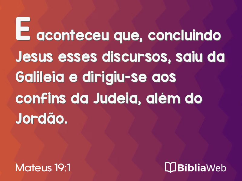Mateus 19:1 em imagem para compartilhar