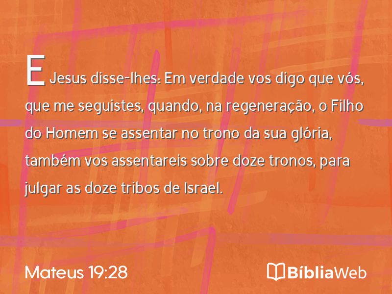 Mateus 19:28 em imagem para compartilhar