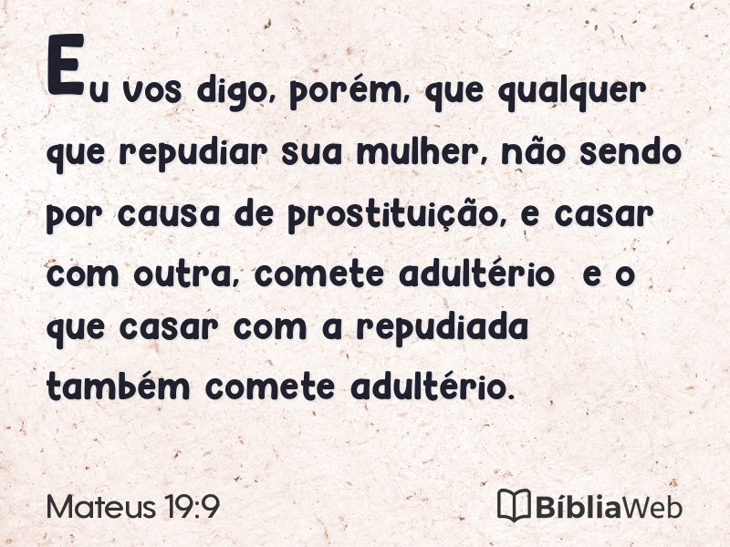 Mateus 19:9 em imagem para compartilhar