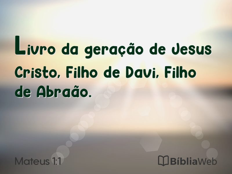 Mateus 1:1 em imagem para compartilhar