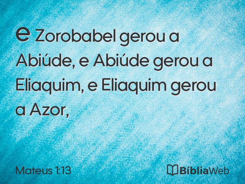Mateus 1:13 em imagem para compartilhar