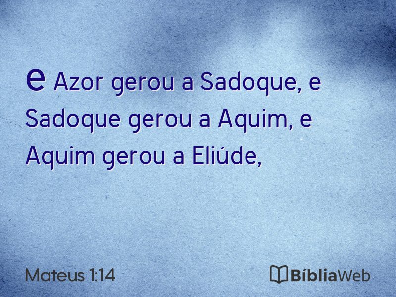Mateus 1:14 em imagem para compartilhar