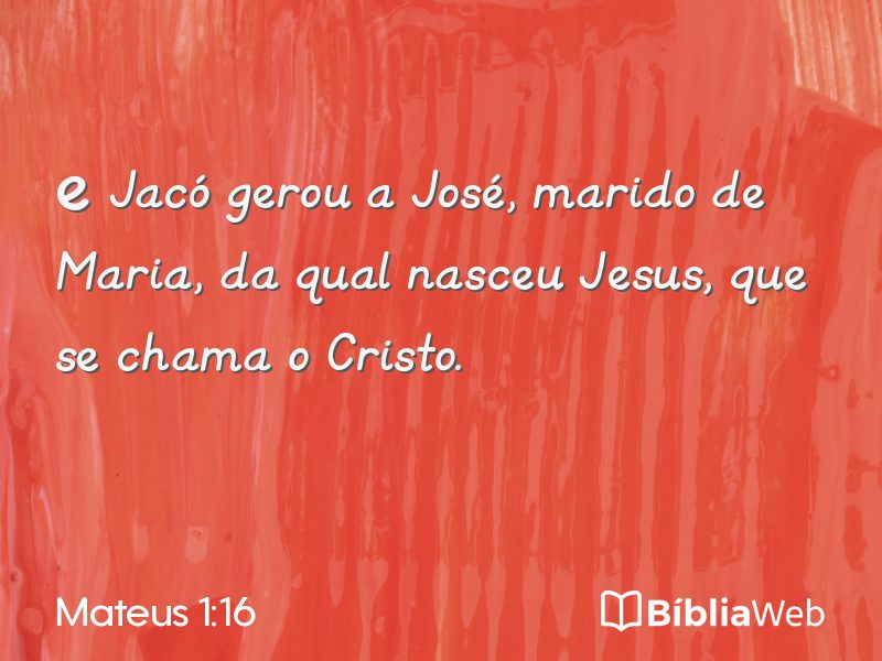 Mateus 1:16 em imagem para compartilhar