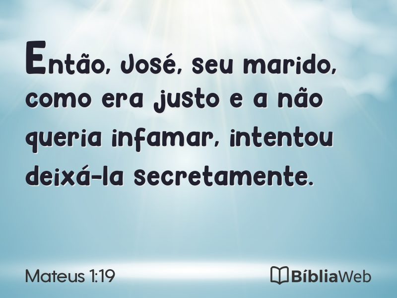Mateus 1:19 em imagem para compartilhar