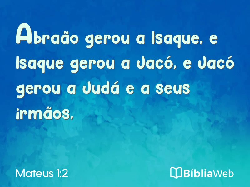 Mateus 1:2 em imagem para compartilhar