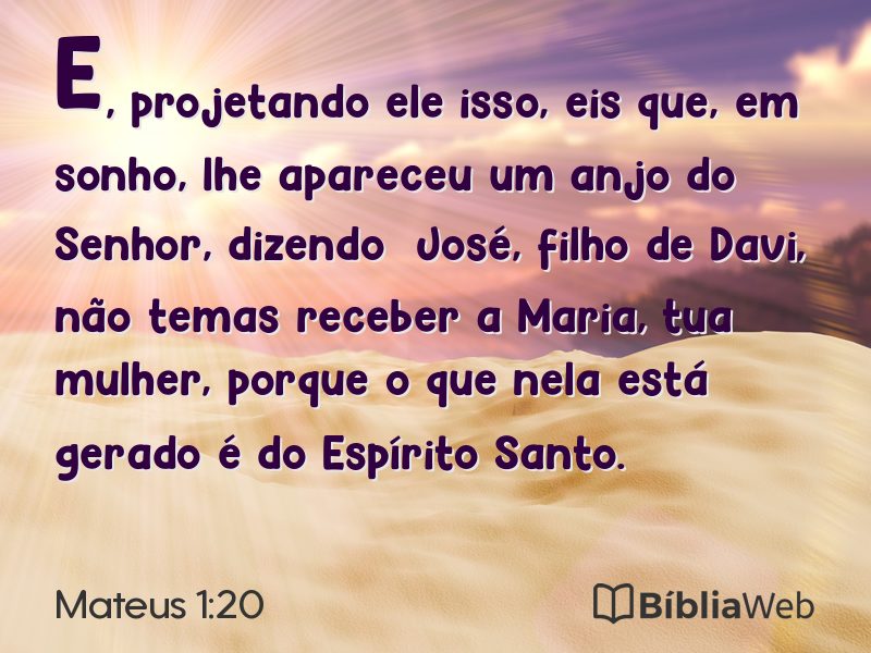 Mateus 1:20 em imagem para compartilhar